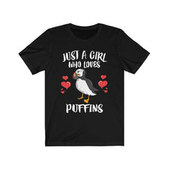 Just A Girl Who Loves Puffins Birds Shirt - puffin print design