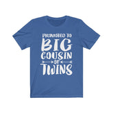 Promoted To Big Cousin Of Twins Adult Toddler Kids Announcement Gift T-Shirt Image 1