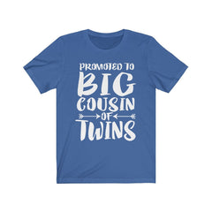 Promoted to big cousin of twins family announcement tee