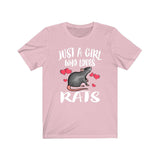 Just A Girl Who Loves Rats Shirt, Rat Lover Shirt, Rat Owner Shirt, Animal Lover Shirt, Adult Toddler Infant Kids Gift T-Shirt Image 3