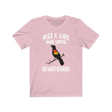 Just A Girl Who Loves Red-winged Blackbirds Shirt, Bird Lover Shirt, Birding Gift, Animal Lover Shirt, Adult Toddler Infant Kids T-Shirt Image 3