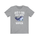 Just A Girl Who Loves Seals Shirt, Seal Lover Shirt, Seal Lover Gift, Animal Lover Shirt, Adult Toddler Infant Kids Gift T-Shirt Image 3