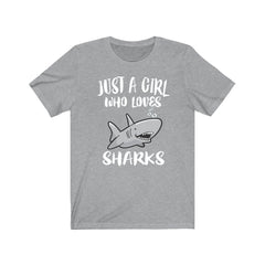 Just A Girl Who Loves Sharks Shirt - shark print design