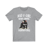 Just A Girl Who Loves Tasmanian Devils Shirt, Tasmanian Devil Shirt, Animal Lover Shirt, Adult Toddler Infant Kids Gift T-Shirt Image 1