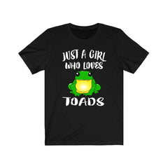 Just a girl who loves toads garden backyard amphibian lover tee