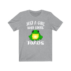 Just a girl who loves toads garden backyard amphibian lover tee