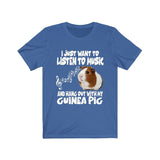 Listen To Music Hang Out With My Guinea Pigs Shirt, Guinea Pig Owner Shirt, Guinea Pig Lover Gift, Guinea Pig Tee, Guinea Pig Animal T-Shirt Image 2