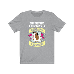 Self Certified Crazy Guinea Pig Lover Shirt - guinea pig print design