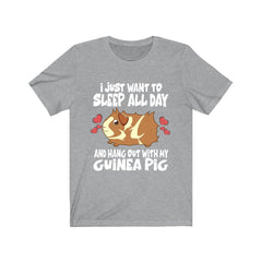 Sleep All Day Hang Out With My Guinea Pig Funny Shirt, Guinea Pig Owner Shirt, Guinea Pig Lover Gift, Guinea Pig Tee, Animal T-Shirt Image 2
