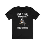 Just A Girl Who Loves Tufted Titmouse Bird Shirt, Bird Lover Shirt, Birding Lover Gift, Birding Shirt, Animal Adult Toddler Kids T-Shirt Image 2