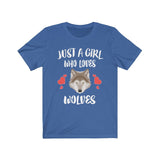 Just A Girl Who Loves Wolves Shirt, Wolf Lover Shirt, Wolf Lover Gift, Wolf Shirt, Animal Adult Toddler Kids T-Shirt Image 4