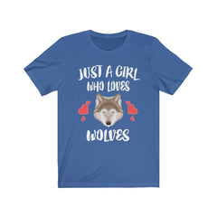 Just A Girl Who Loves Wolves Shirt - wolf print design
