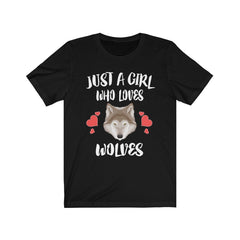 Just A Girl Who Loves Wolves Shirt - wolf print design