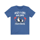 Just A Girl Who Loves African Penguins Shirt, Penguin Lover Shirt, Penguin Lover Gift, Penguin Tee, Animal Adult Toddler Kids T-Shirt Image 1