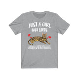 Just A Girl Who Loves Spotted Tabbies Cats Shirt, Cat Lover Shirt, Tabby Cat Lover Gift, Cat Tee, Animal Adult Toddler Kids T-Shirt Image 2