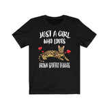 Just A Girl Who Loves Spotted Tabbies Cats Shirt, Cat Lover Shirt, Tabby Cat Lover Gift, Cat Tee, Animal Adult Toddler Kids T-Shirt Image 1