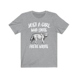 Just A Girl Who Loves Arctic Wolves Shirt, Wolf Lover Shirt, Arctic Wolf Lover Gift, Wolf Tee, Animal Adult Toddler Kids T-Shirt Image 3
