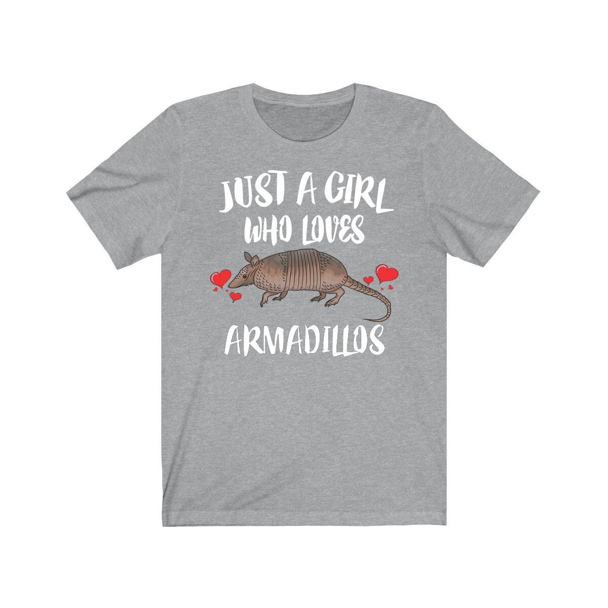 Just a girl who loves armadillos armored American mammal lover tee
