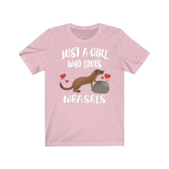 Weasel T-Shirt for Girls - weasel print design