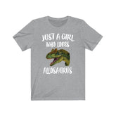Just A Girl Who Loves Allosaurus Dinosaur Shirt, Allosaurus Lover Shirt, Dinosaur Lover Gift, Dino Tee, Animal Adult Toddler Kids T-Shirt Image 1