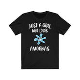 Just A Girl Who Loves Amoebas Shirt, Microbiologist Lover Shirt, Amoebas Lover Gift, Science Tee, Animal Adult Toddler Kids T-Shirt Image 1