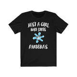 Just A Girl Who Loves Amoebas Shirt, Microbiologist Lover Shirt, Amoebas Lover Gift, Science Tee, Animal Adult Toddler Kids T-Shirt Image 1