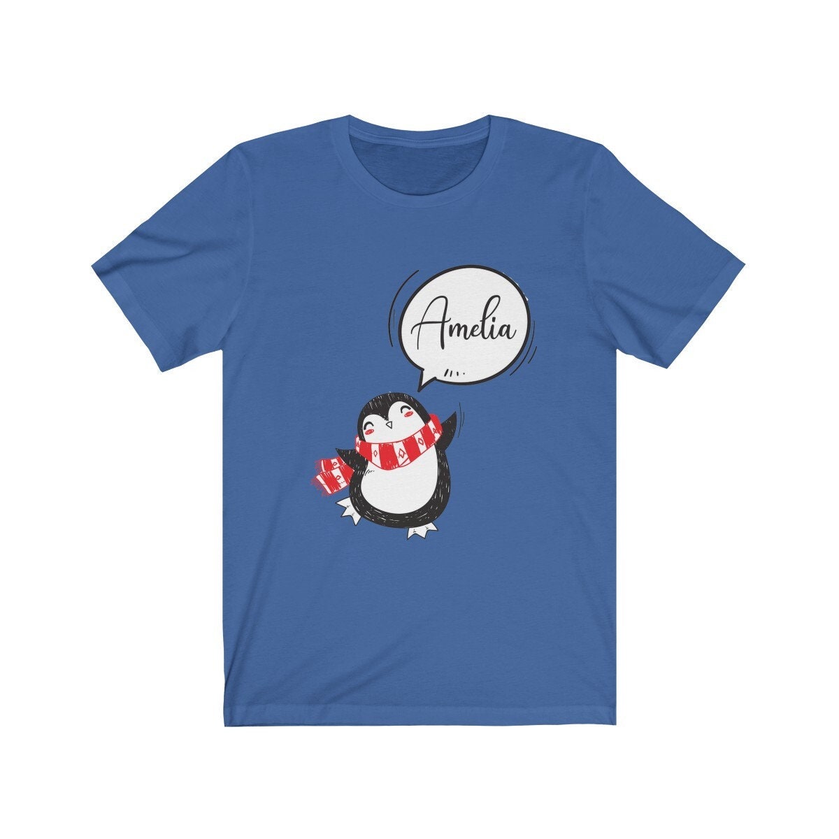Personalised Name Penguin Shirt - personalised penguin print design