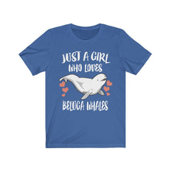Just A Girl Who Loves Beluga Whales Shirt - beluga whale print design