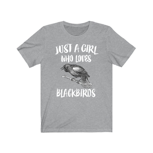 Just A Girl Who Loves Blackbirds Shirt - blackbird print design