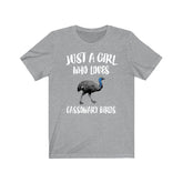 Just A Girl Who Loves Cassowary Birds Shirt, Cassowary Lover Shirt, Cassowary Lover Gift, Birding Shirt, Animal Adult Toddler Kids T-Shirt Image 1