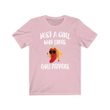 Just A Girl Who Loves Chili Peppers Shirt, Chili Peppers Lover Shirt, Chili Peppers Lover Gift Shirt, Chili Adult Toddler Kids T-Shirt Image 3