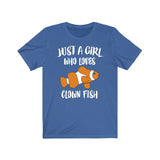 Just A Girl Who Loves Clown Fish Shirt, Clown Fish Lover Shirt, Clown Fish Lover Gift, Fish Shirt, Animal Adult Toddler Kids T-Shirt Image 4