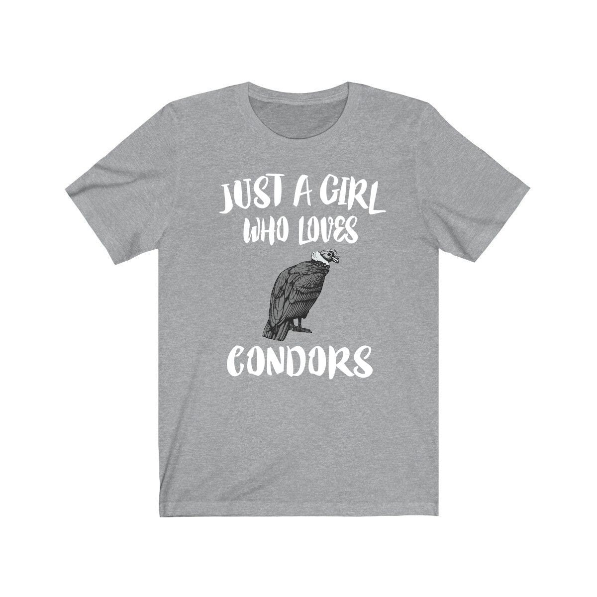 Just A Girl Who Loves Condors Birds Shirt, Condor Lover Shirt, Condor Lover Gift, Birding Shirt, Animal Adult Toddler Kids T-Shirt Image 1