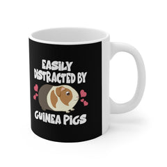 Easily Distracted By Guinea Pigs Coffee Mug - guinea pig print design
