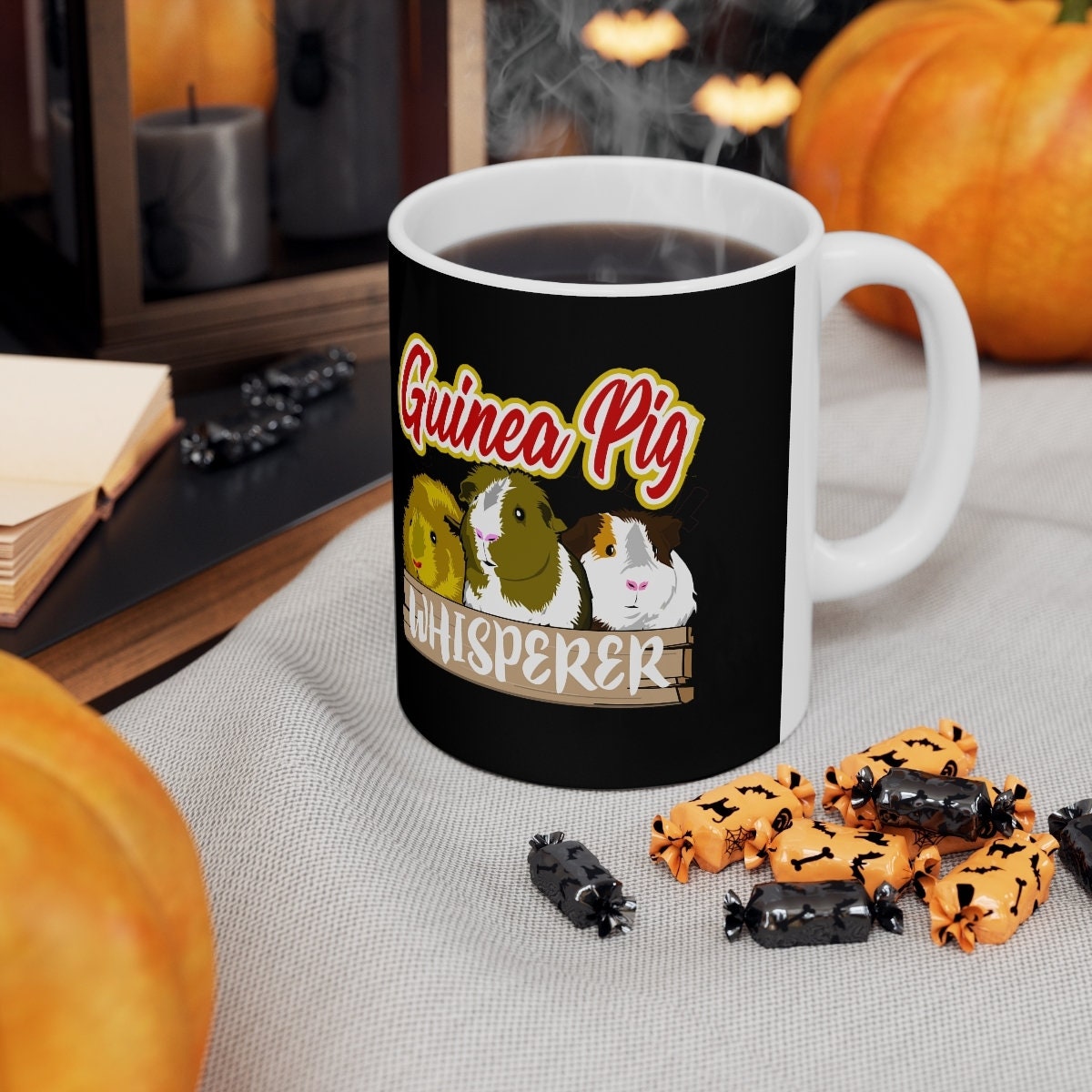 Guinea Pig Whisperer Coffee Mug - guinea pig print design