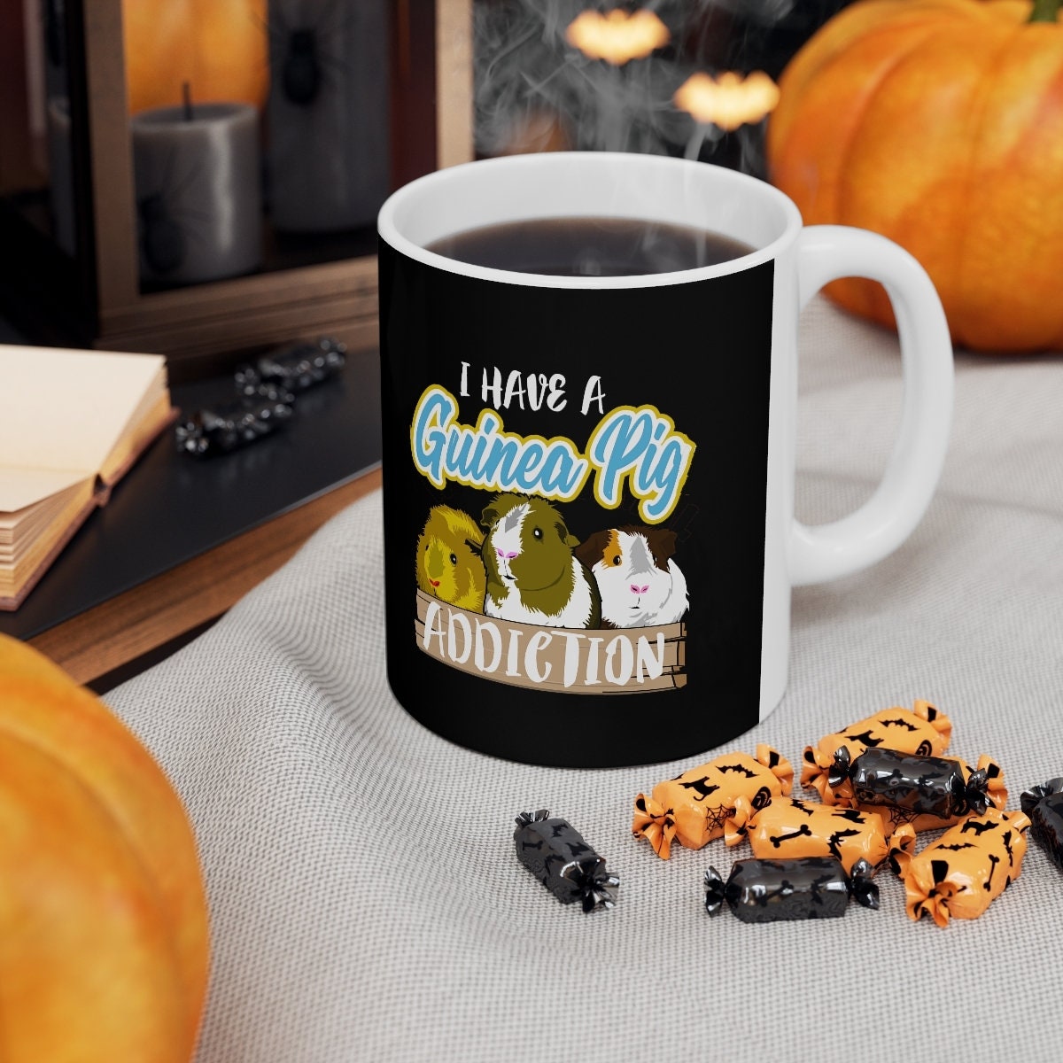 I Have A Guinea Pig Addiction Coffee Mug - guinea pig print design