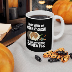 Garden And Hang Out With My Guinea Pig Coffee Mug - guinea pig print design