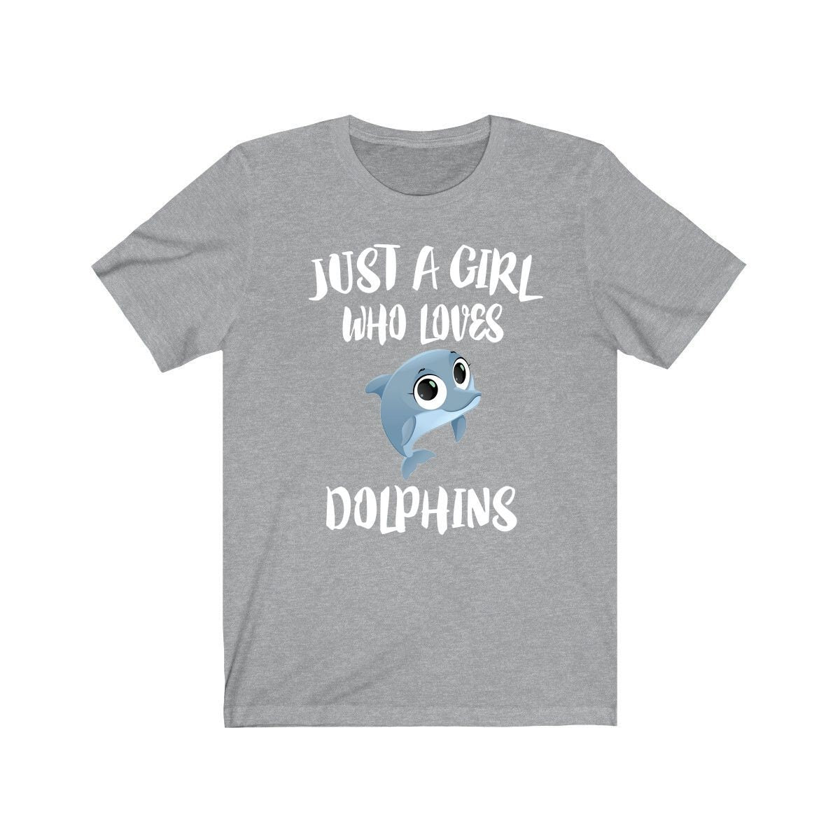 Just A Girl Who Loves Dolphins Shirt, Dolphin Lover Shirt, Dolphin Lover Gift, Dolphin Shirt, Animal Adult Toddler Kids T-Shirt Image 3