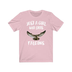 Just a girl who loves falcons fastest raptor bird of prey tee
