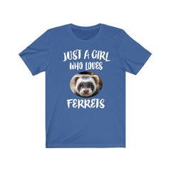 Just A Girl Who Loves Ferrets Shirt - ferret print design