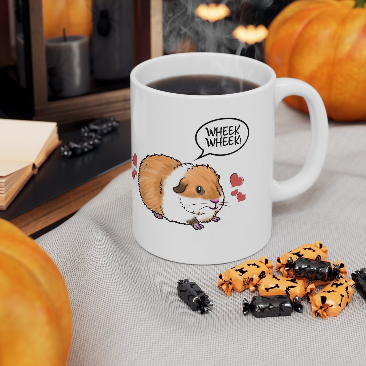 Wheek Wheek Guinea Pig Coffee Mug - wheek wheek guinea pig print design