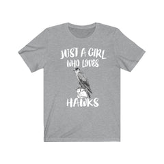 Just A Girl Who Loves Hawks Birds Shirt - hawk print design
