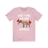 Just A Girl Who Loves Hyenas Shirt, Hyena Lover Shirt, Hyena Lover Gift, Hyena Shirt, Hyena Tee, Animal Adult Kids Image 3