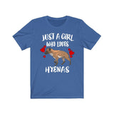 Just A Girl Who Loves Hyenas Shirt, Hyena Lover Shirt, Hyena Lover Gift, Hyena Shirt, Hyena Tee, Animal Adult Kids Image 4
