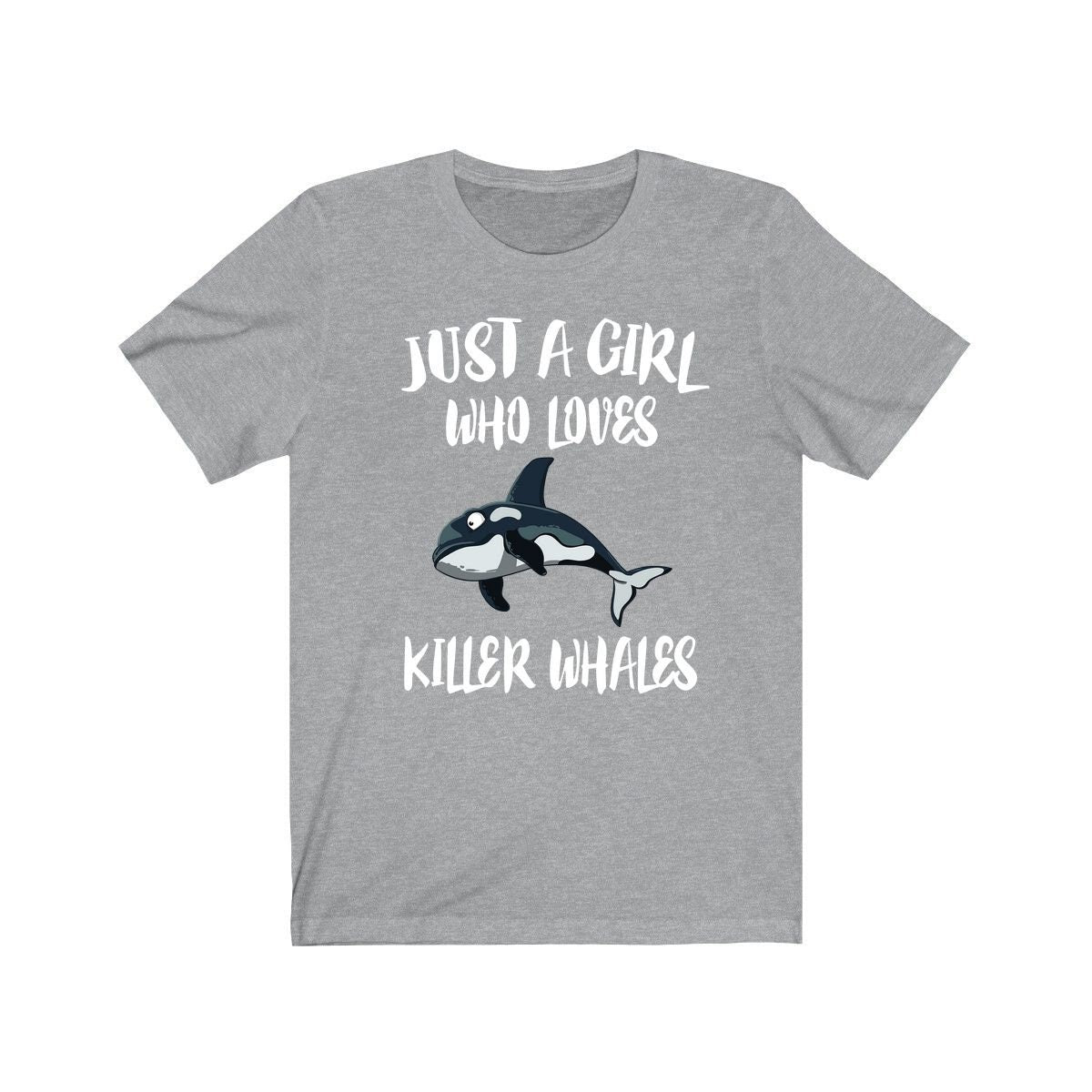 Just A Girl Who Loves Killer Whales Shirt, Orca Lover Shirt, Orca Lover Gift, Orca Shirt, Whale Tee, Animal Adult Kids Image 1