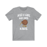 Just A Girl Who Loves Kiwis Birds Shirt, Kiwi Lover Shirt, Kiwi Lover Gift, Birding Shirt, Kiwi Tee, Animal Adult Kids Image 1