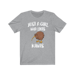 Just a girl who loves kiwis New Zealand flightless ratite bird tee