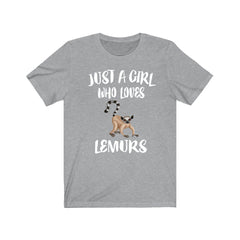 Just a girl who loves lemurs Madagascar endemic primate lover tee