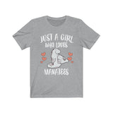 Just A Girl Who Loves Manatees Shirt, Manatee Lover Shirt, Manatee Lover Gift, Manatee Shirt, Manatee Tee, Animal Adult Kids Image 2