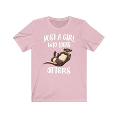 Just a girl who loves otters playful aquatic mammal lover tee